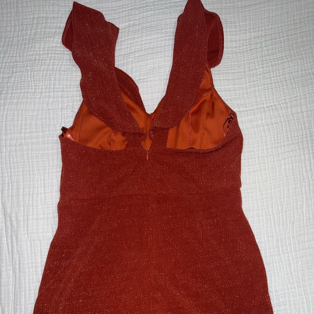 Shimmery rust romper